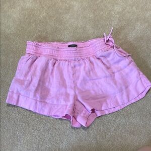 Med Woman’s J. Crew High Waist Pink Shorts with Elastic Waistband Faux Side Tie